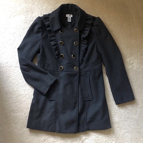 Say What? Jackets & Blazers - Gray button front wool pea coat